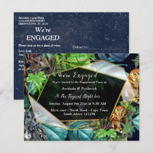 Night-live party celebration theme invitation postcard