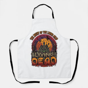 Night Living Dead Halloween Haunted House Witch Sk Apron