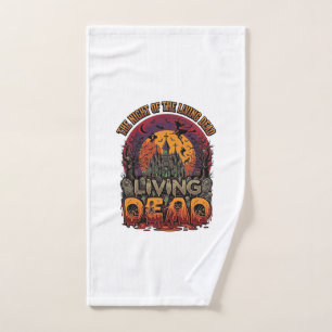 Night Living Dead Halloween Haunted House Witch Sk Hand Towel