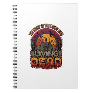 Night Living Dead Halloween Haunted House Witch Sk Notebook