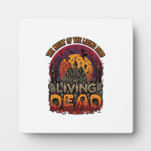 Night Living Dead Halloween Haunted House Witch Sk Plaque