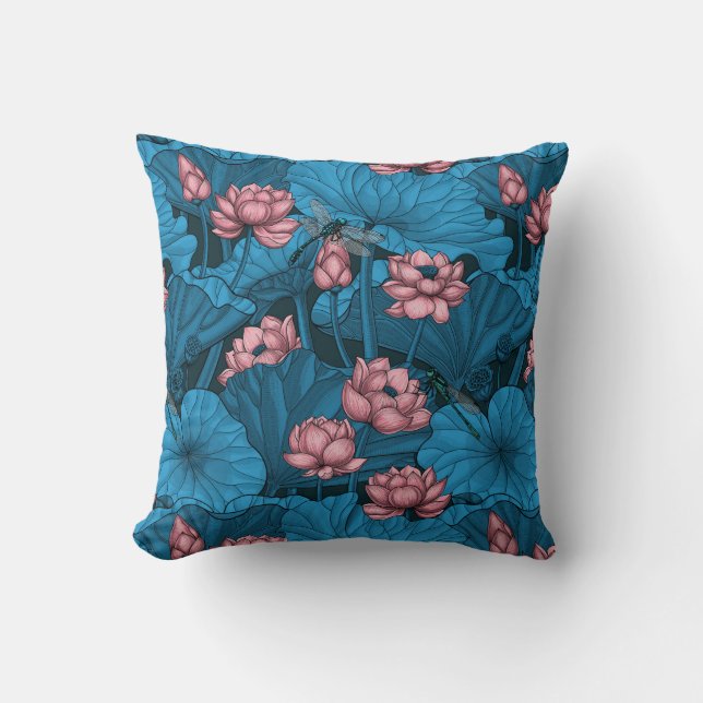 Night lotus garden cushion (Front)