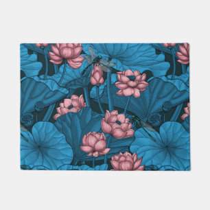 Night lotus garden doormat