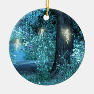Night Magic fairy flight Orniment Ceramic Tree Decoration