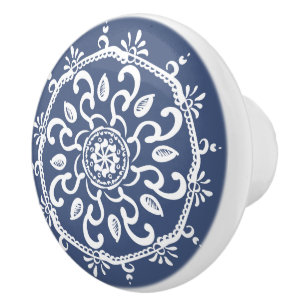 Night Mandala Ceramic Knob