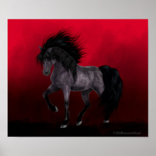 Night Mare Is Waiting Gothic Art Poster