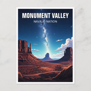 Night Monument Valley Navajo Nation Souvenir Postcard