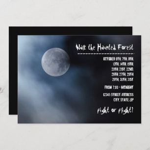 Night Moon - Haunted Forest Invitation