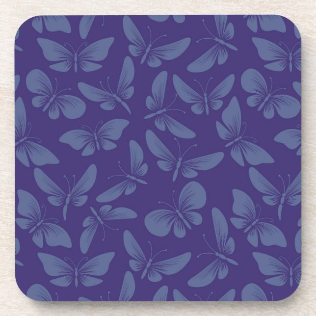 night moth butterflies background coaster (Front)