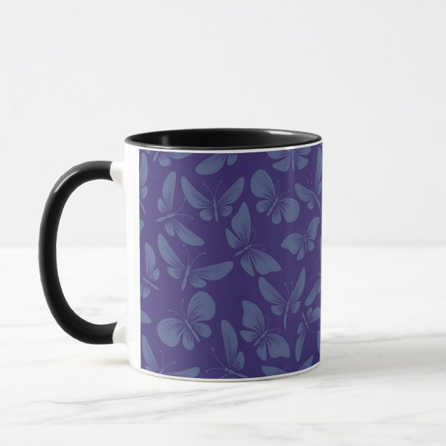 night moth butterflies background mug (Left)