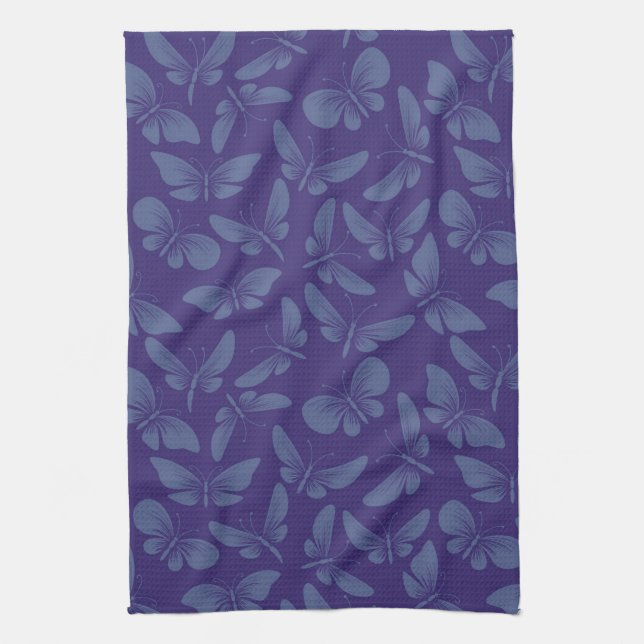 night moth butterflies background tea towel (Vertical)
