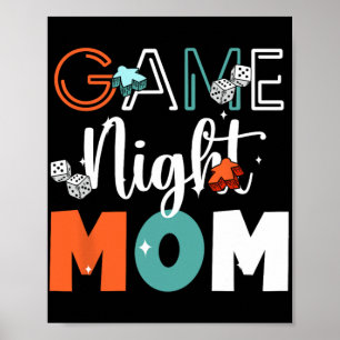 Night Mum Tabletop Board Games Mothers Day  Poster