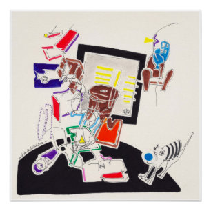 Night & Nap Drawings 10 by Pascale Baud P Poster