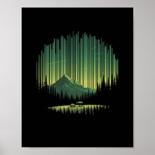 Night Nature Wildlife Trees Green Outdoors Forest Poster