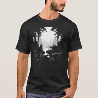 Night Nature Wildlife Trees Outdoor For Women Men T-Shirt