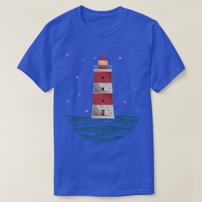 Night Nautical Ocean Sea Lighthouse251 T-Shirt (Design Front)