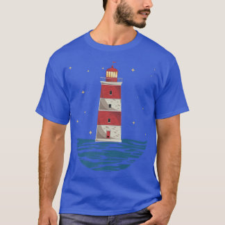 Night Nautical Ocean Sea Lighthouse251 T-Shirt