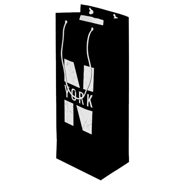 Night New York Wine Gift Bag (Back Angled)
