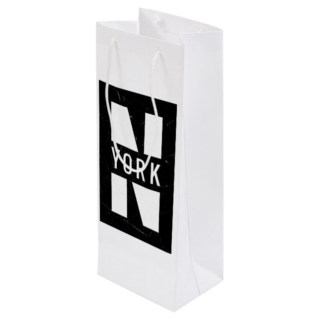 Night New York Wine Gift Bag (Back Angled)