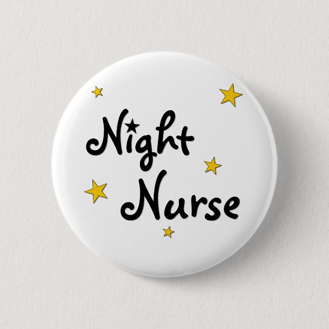 Night Nurse 6 Cm Round Badge (Front)