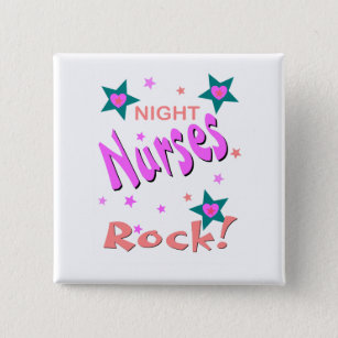 Night Nurses Rock 15 Cm Square Badge