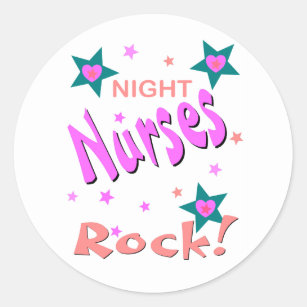 Night Nurses Rock Classic Round Sticker