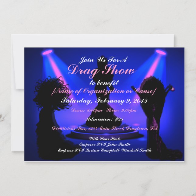 Night of a Thousand Divas Custom Invitations (Front)