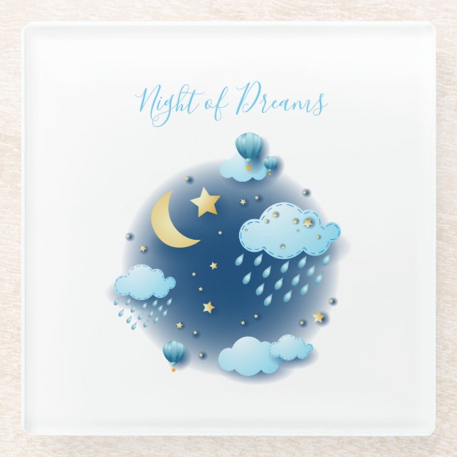 Night of Dreams Glass Coaster (Front)