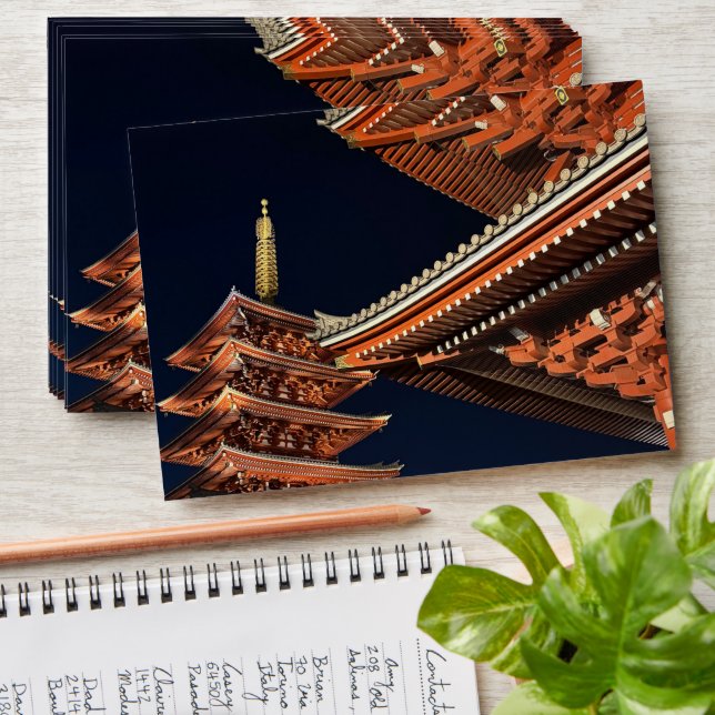 Night of Kaminarimon in Tokyo Japan Envelope (Stacked)