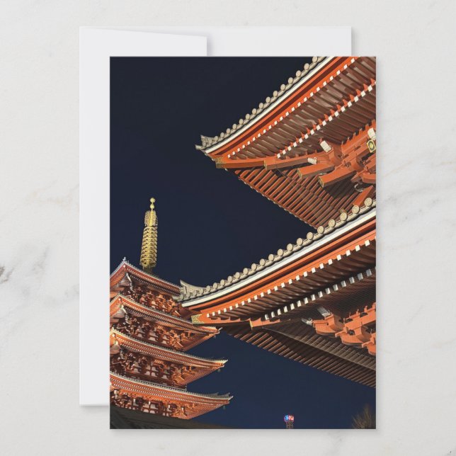 Night of Kaminarimon in Tokyo Japan Invitation (Front)