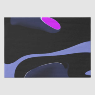 Night of the Comet: Abstract Blue, Purple & Black Tissue Paper