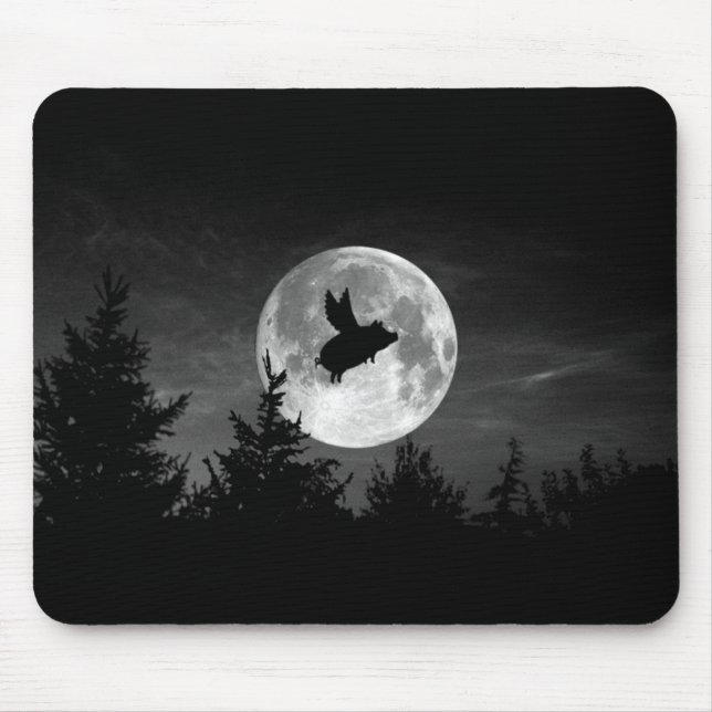 night of the flying pig mousepad (Front)