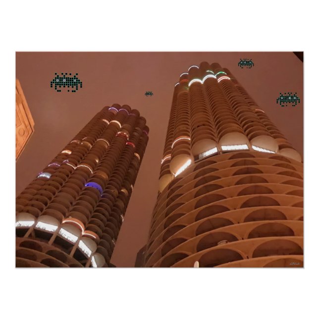 Night of the Marina City Invaders Poster (Front)