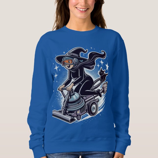 Night of the Turbo Witch: Halloween's Techy Tale! Sweatshirt (Front)
