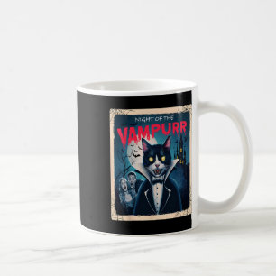 Night Of The Vampurr Funny Black Cat Dark Humour H Coffee Mug