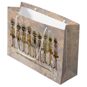 Night of the Walking Gigglers Petroglyph Large Gift Bag