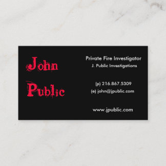 Night on Fire Business Card