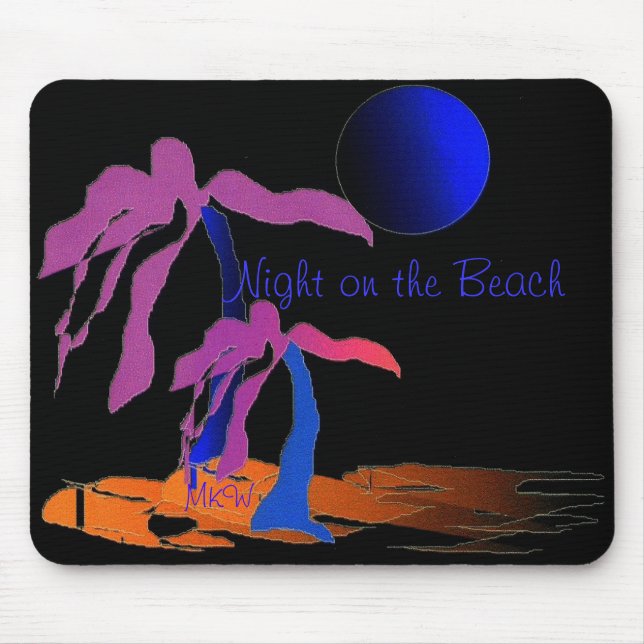 Night on the Beach Mouse Mat (Front)