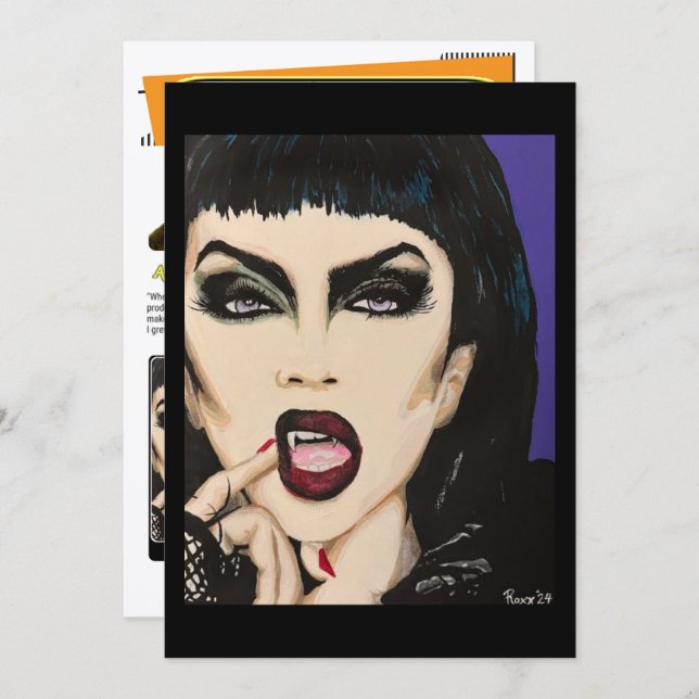 ‘Night on the Doorstep’ Painting Small-Scale Print Invitation (Front/Back)