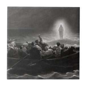 ''Night on the Sea of Galilee'' ceramic tile