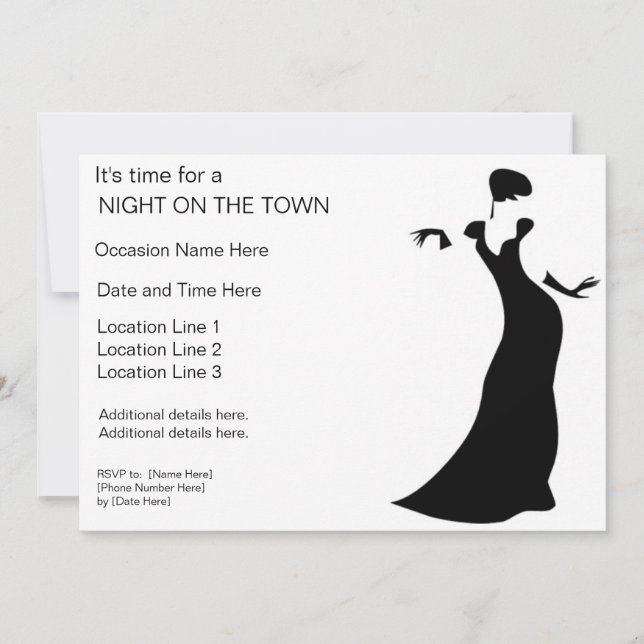 Night on the Town Invitations (Front)