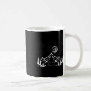 Night Outdoor Nature Trees Mountains Forest Moon H Coffee Mug