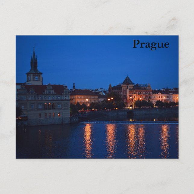 NIGHT OVER PRAGUE POSTCARD (Front)