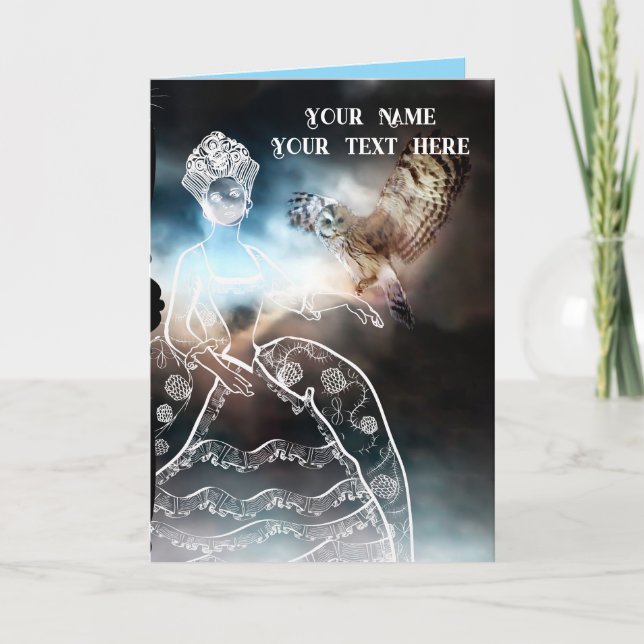 Night Owl and Lady Card (Front)