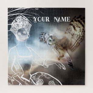Night Owl and Lady Jigsaw Puzzle