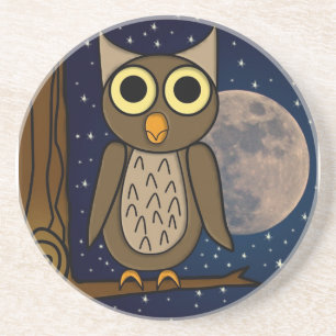 Night Owl Art Coaster