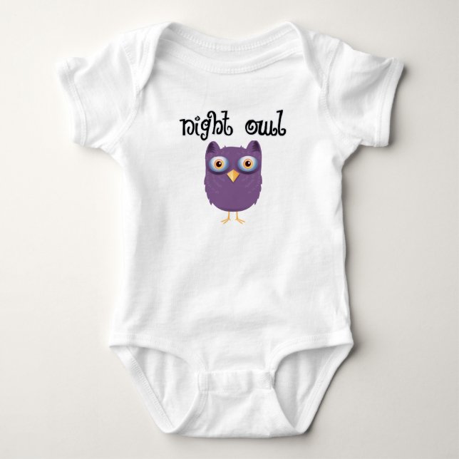 Night Owl Baby Bodysuit (Front)