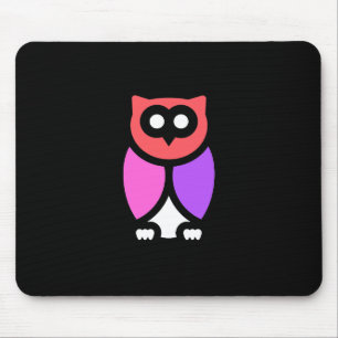 Night Owl, Beautiful Pink & Red, Abstract Pop Art Mouse Mat