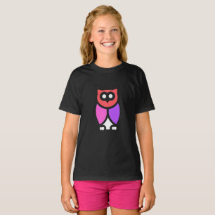 Night Owl, Beautiful Pink & Red, Abstract Pop Art T-Shirt