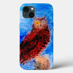 Night Owl Bird Art iPhone 13 Case